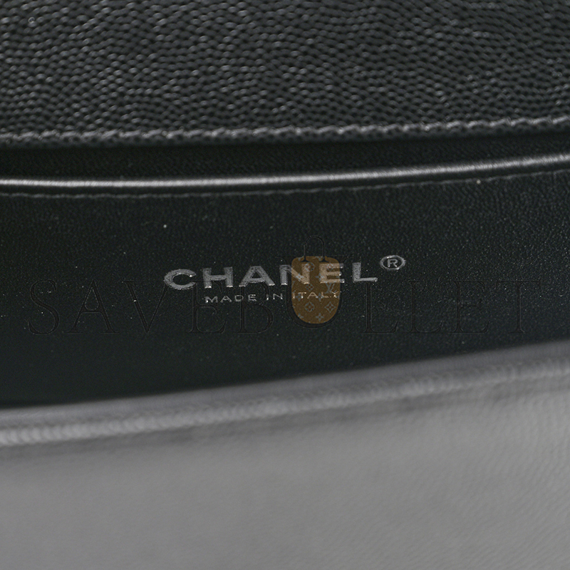 CHANEL CAVIAR SMALL QUILTED BOY FLAP BLACK A67085 Y83338 94305 (20*12*8cm)